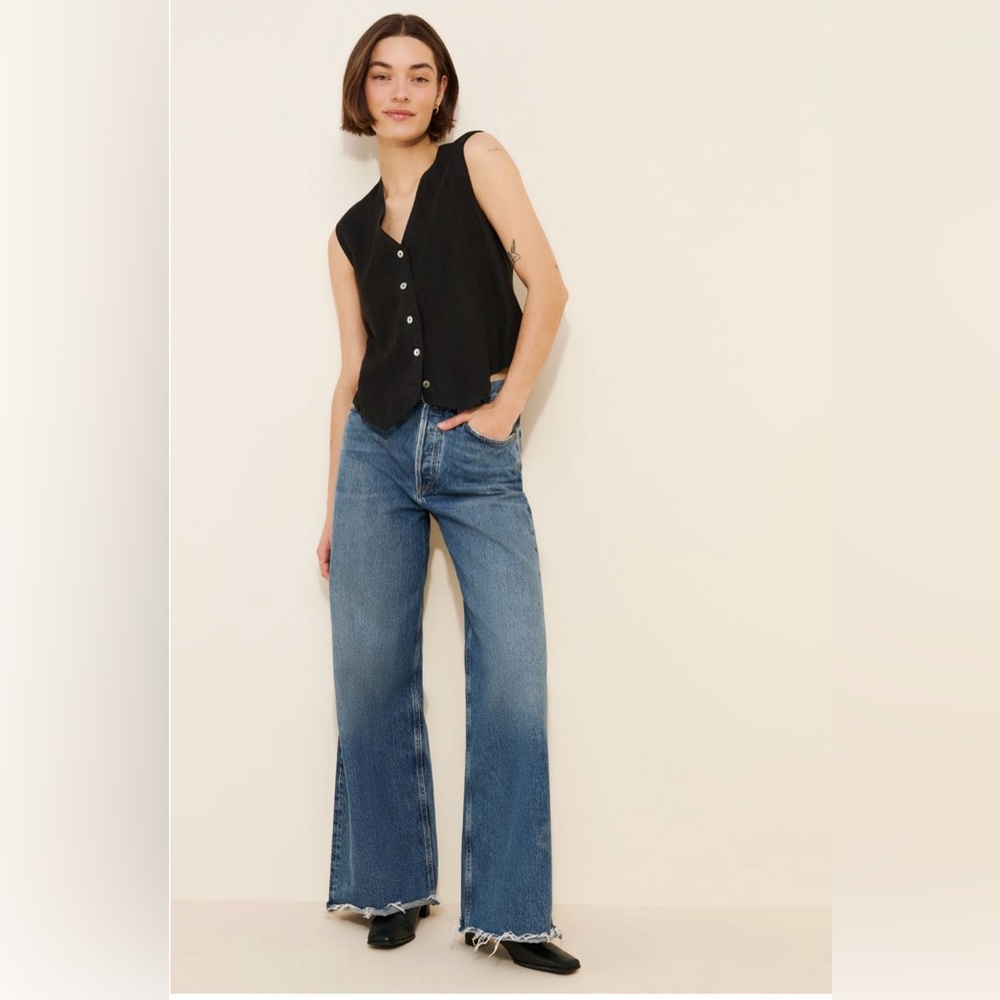 Agolde dame raw hem jeans